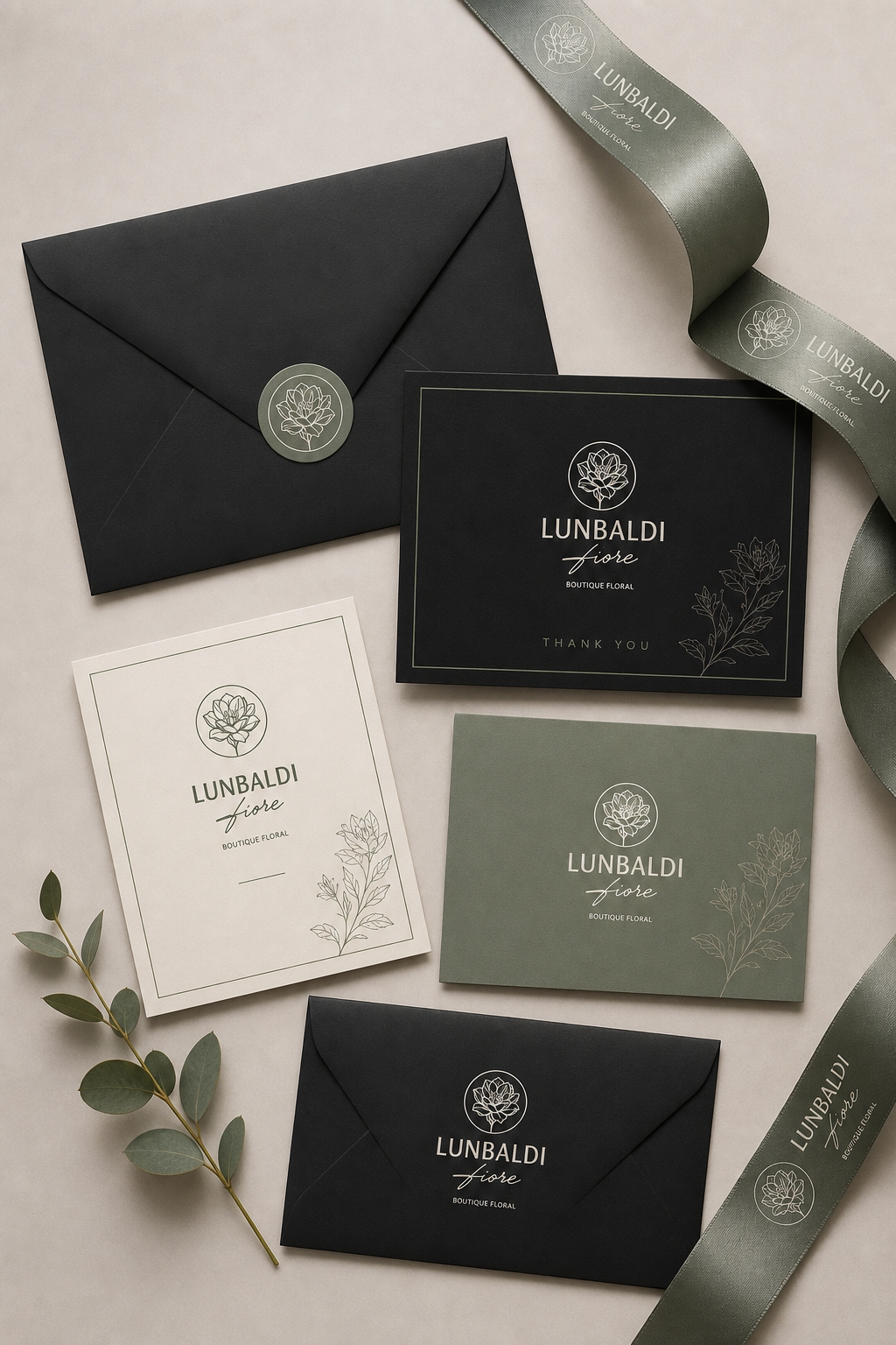 Papelería de marca de Lunbaldi Fiore