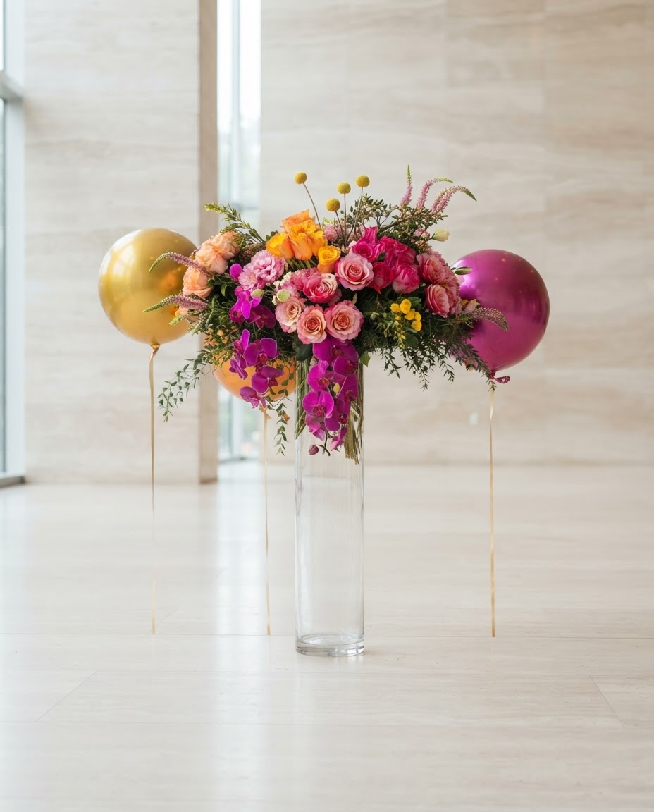 Montaje floral en evento