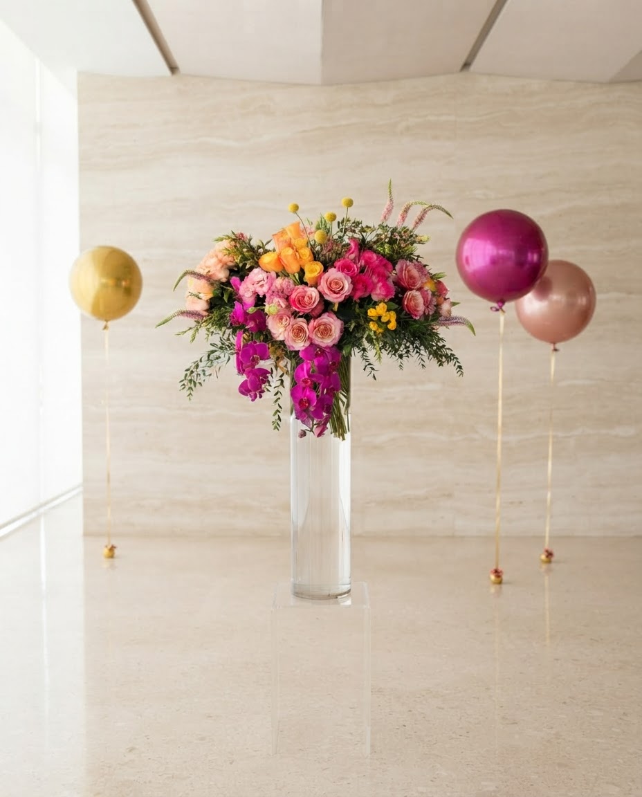 Montaje floral en evento