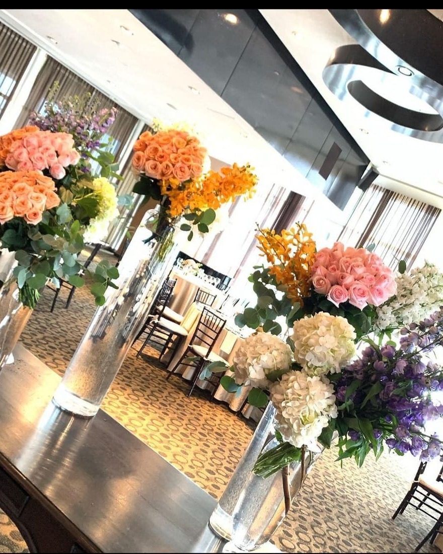 Montaje floral en evento